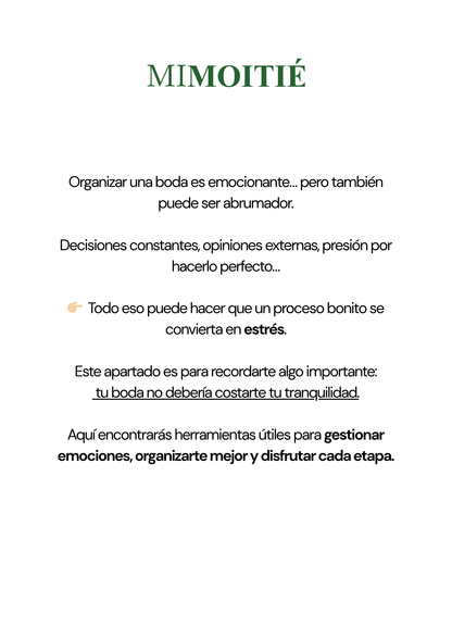 MODO ANTIESTRÉS: Organiza tu boda sin ansiedad ni discusiones
